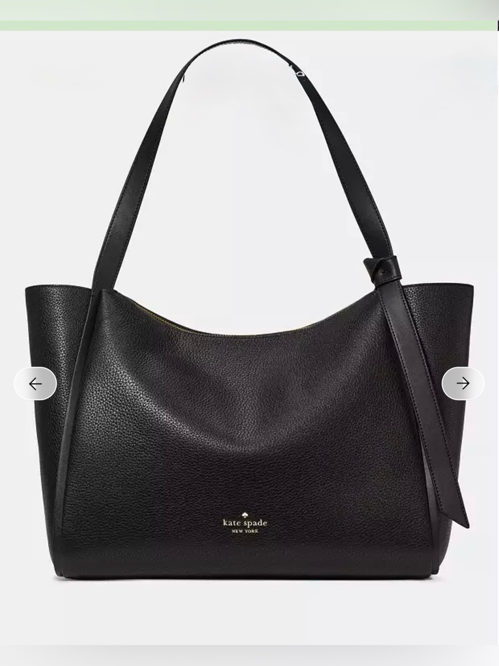 Kate Spade - NWT Knott Tote Bag (Black, Pebbled Leather, Shoulder Tote)!